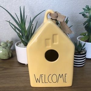 Rae Dunn yellow WELCOME birdhouse